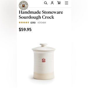 King Arthur Stoneware Crock